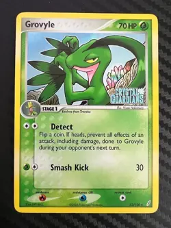 Pokemon TCG EX Crystal Guardians Grovyle 32/100 Reverse Holo MP - Image 1