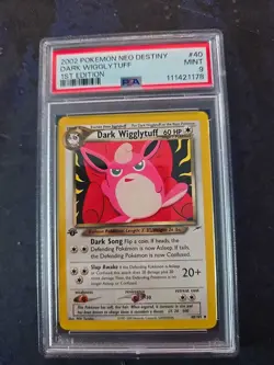Dark Wigglytuff 40/105 Pokemon Neo Destiny PSA 9 - Image 1