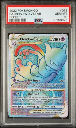 Pokemon PSA 10 Gem Mint | Mewtwo VSTAR (Secret) 079/078 Pokemon GO Holo - Image 1