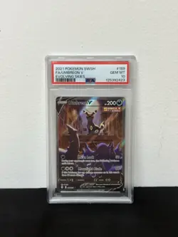 2021 Pokemon SWSH Umbreon V 189/203 Evolving Skies Full Art PSA 10 - Image 1