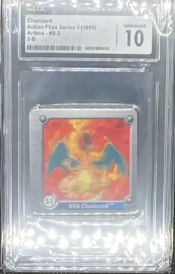 Pokemon TCG Charizard Action Flipz Series 1 3-D ArtBox S-3 1999 CGC 10 - Image 1