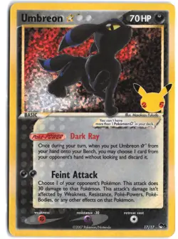 Umbreon Star 17/17 Classic Collection Celebrations: Classic Collection Pokemon - Image 1
