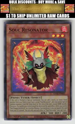 Yugioh Structure Deck: The Crimson King #SDCK-EN001 Soul Resonator - Image 1