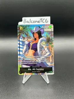 One Piece Ms. All Sunday (Alternate Art) OP14-084 The Azure Sea's Seven OP14 - Image 2