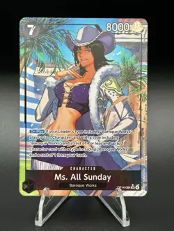 One Piece Ms. All Sunday (Alternate Art) OP14-084 The Azure Sea's Seven OP14 - Image 3