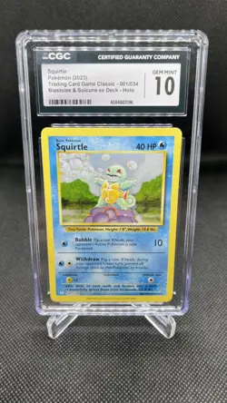 Squirtle Blastoise & Suicune Ex Deck Trading Card Game Classic 001/034 CGC 10🐢 - Image 1