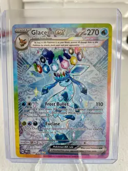 Pokemon TCG Card Glaceon EX 150/131 Scarlett & Violet Prismatic Evolutions - Image 1