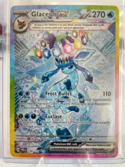 Pokemon TCG Card Glaceon EX 150/131 Scarlett & Violet Prismatic Evolutions - Image 2