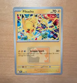 Pokemon TCG WINNER Pikachu SVP EN 225 Pokemon World Championships Promo NM Card - Image 1