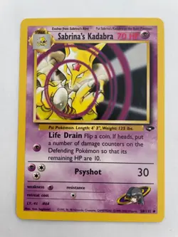 Pokemon Card - Sabrina's Kadabra Gym Challenge 58/132 Uncommon NM - Image 1