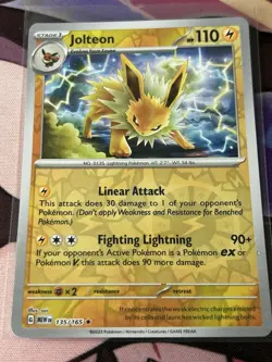 Jolteon - 135/165 - Reverse Holo - Scarlet & Violet 151 - Pokemon Card - Image 1