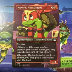 Raphael, Most Attitude Borderless Teenage Mutant Ninja Turtles Near Mint Reg MTG - Image 1