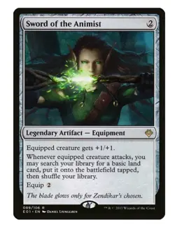 1x MTG Sword of the Animist - Archenemy Rare! NM Mint! Ships Fast - Image 1