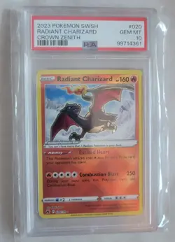Pokemon Radiant Charizard 020/159 Crown Zenith PSA 10 GEM MINT - Image 1