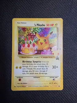 Pokemon TCG Celebrations 25th Anniversary Black Star Promo Birthday Pikachu - Image 1