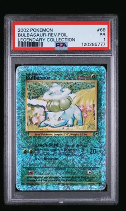 Pokemon Bulbasaur Legendary Coll. Reverse Holo #68 PSA 1 - Image 1