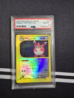 PSA 8 NM 2003 Pokemon Sky Ridge Wigglytuff Reverse Foil #34 PSA 8 NM Vintage - Image 1