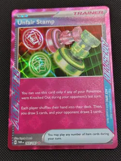 Pokemon TCG Unfair Stamp Ace Spec Rare Twilight Masquerade 165/167 - Image 1