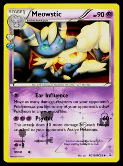 Meowstic Holo #RC15/RC32 Uncommon Pokemon Generations: Radiant Collection NM - Image 1