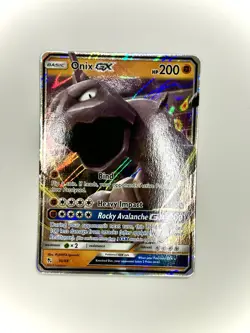 Pokemon Card Onix GX 36/68 Hidden Fates Half Art Near Mint - Image 1