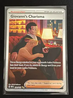 Pokemon TCG Scarlet & Violet 151 Giovanni's Charisma SIR Holo Card 204/165 - Image 1