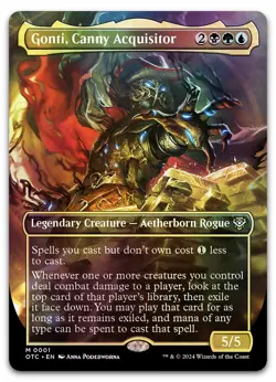 Gonti, Canny Acquisitor (Borderless) #1 (Foil) NM Thunder Junction OTC Magic MTG - Image 1