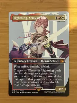 Lightning, Army of One (0400) (Borderless) Final Fantasy Regular Non Foil NM - Image 1