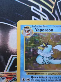 Pokemon TCG Vaporeon Jungle Unlimited 12/64 Holo Rare Vintage 1999 - Image 3