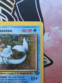 Pokemon TCG Vaporeon Jungle Unlimited 12/64 Holo Rare Vintage 1999 - Image 4