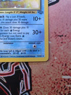 Pokemon TCG Vaporeon Jungle Unlimited 12/64 Holo Rare Vintage 1999 - Image 5
