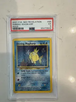 Pokemon TCG Shining Magikarp Neo Revelation DOUBLE HOLO ERROR 🎣 PSA 5 - Image 1