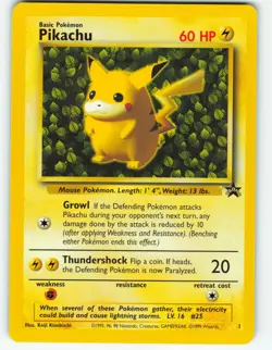 Pikachu - #1 WOTC Black Star Promo - Pokemon TCG - 1999 - Image 1