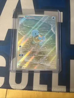Pokemon TCG Squirtle 170/165 Scarlet & Violet 151 Illustration Rare Holo Card NM - Image 1