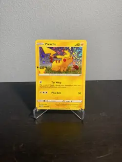 Pikachu Pokemon TCG 25th Anniversary SWSH039 General Mills Holo Promo - Image 1