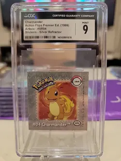CGC 9 MINT 1999 Pokemon Action Flipz Hologram Sticker - Charmander #SR4 - Image 1