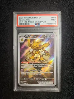 2025 POKEMON MEP EN-ME BLACK STAR PROMO #009 ALAKAZAM MEG ETB-MEGA GARDEVOIR - Image 1