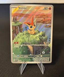 Pokemon TCG Victini SVP 208 Full Art Illustration Black Star Promo Holo - Image 2