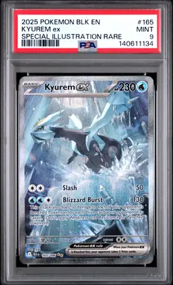 2025 POKEMON BLK EN-BLACK BOLT #165 KYUREM ex PSA 9 - Image 1