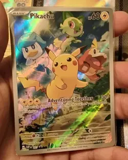 Unopened Pikachu (Pokemon Center Exclusive) 027 Sv: Scarlet & Violet Promo Card - Image 1