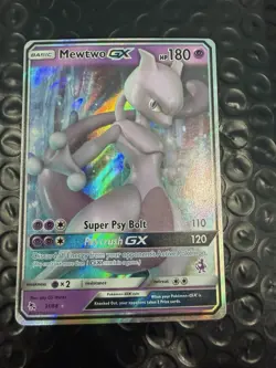 Pokemon Mewtwo GX 31/68 Hidden Fates Ultra Rare Full Art Holo Card LP - Image 1