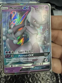 Pokemon Mewtwo GX 31/68 Hidden Fates Ultra Rare Full Art Holo Card LP - Image 2