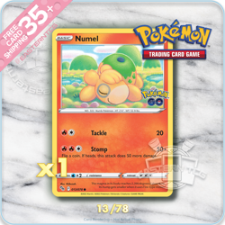 SINGLES DITTO Numel 013/078 – Pokemon Go – Unpeeled Pokemon Cards TCG – NM - Image 1