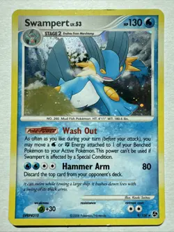 Pokemon Swampert Holo Rare Card 9/106 Great Encounters Series - Image 1