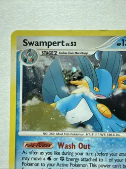 Pokemon Swampert Holo Rare Card 9/106 Great Encounters Series - Image 2