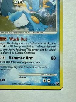Pokemon Swampert Holo Rare Card 9/106 Great Encounters Series - Image 4