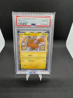 Pikachu Shiny Rare Card 131/091 Sv: Paldean Fates PSA10 - Image 1