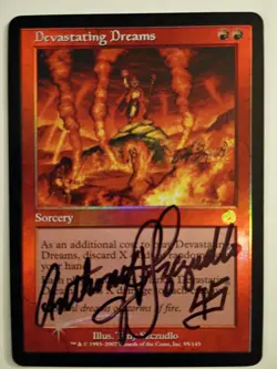 Magic The Gathering - 1x Signed Foil Devastating Dreams (mtg) Torment - Image 1