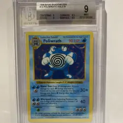 Pokemon Poliwrath Holo 13/102 from Base Set Shadowless in a BGS 9 MINT - Image 1