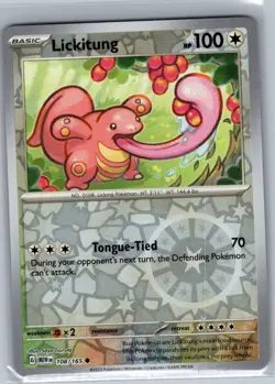 Lickitung 108/165 Reverse Holo SV: Scarlet & Violet 151 - Pokemon Card - NM - Image 1