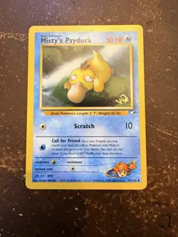 Misty's Psyduck W Stamp 54/132 Wotc Promo Pokemon Card - Image 1